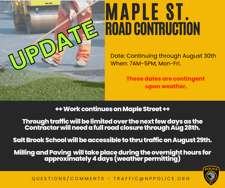 Maple St construction update