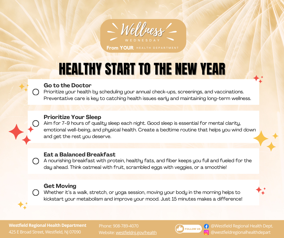 Healthy Start to the New Year flyer