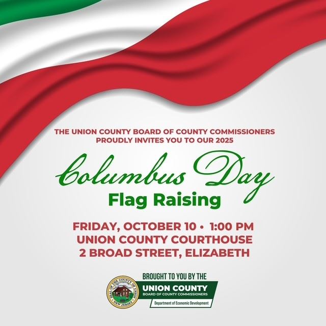 Columbus Day 2025 Flag Raising Ceremony flyer