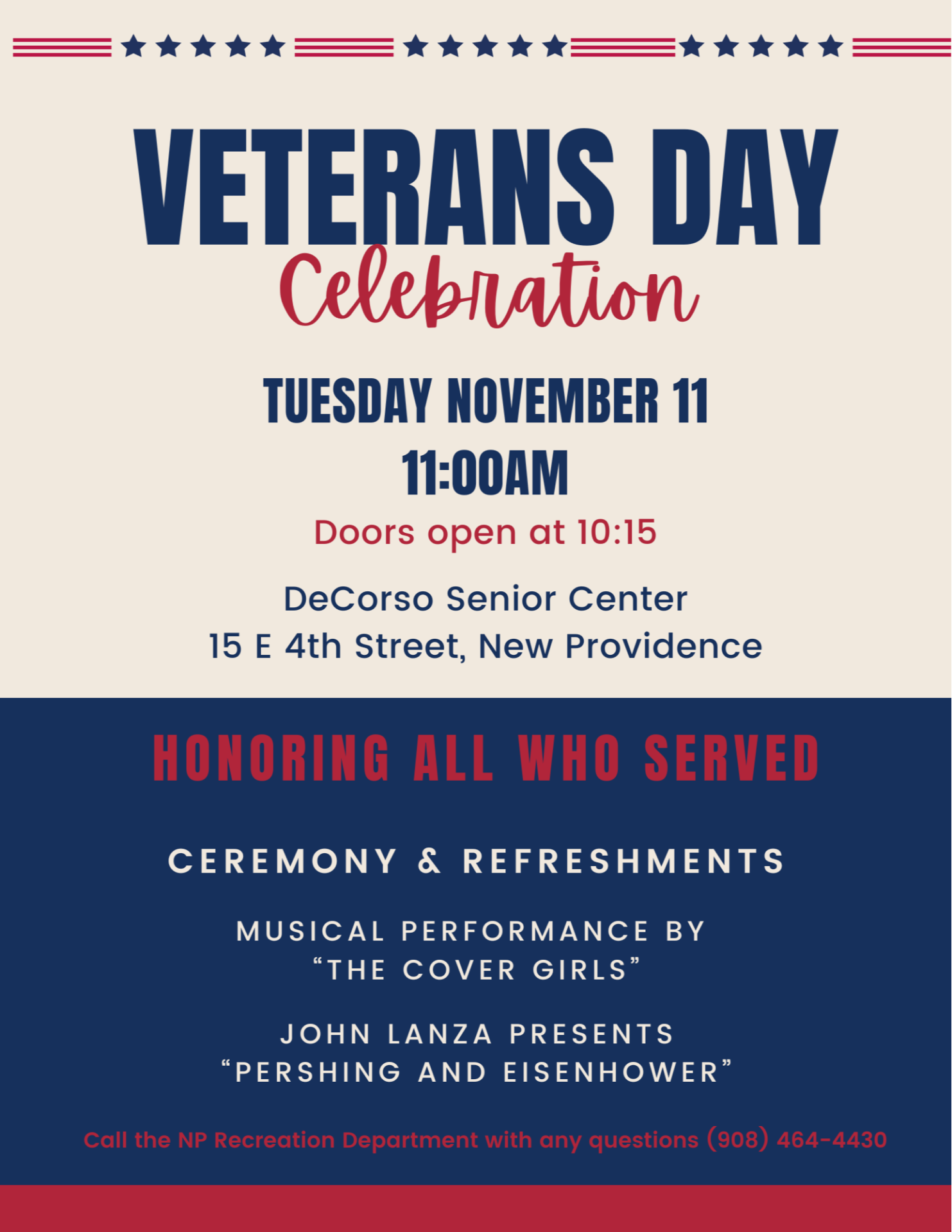 Veterans Day Celebration Flyer 2025