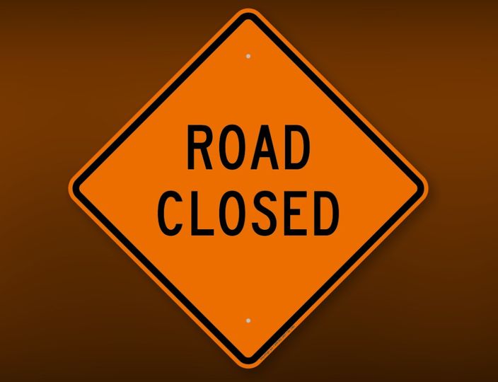 road closed sign