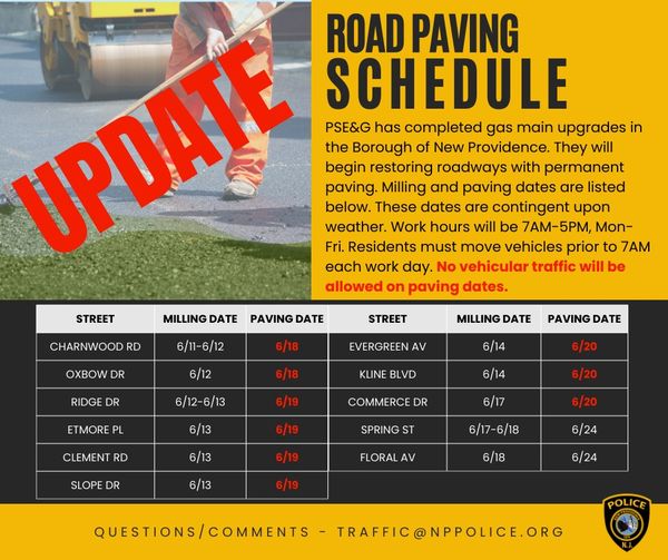 road paving update