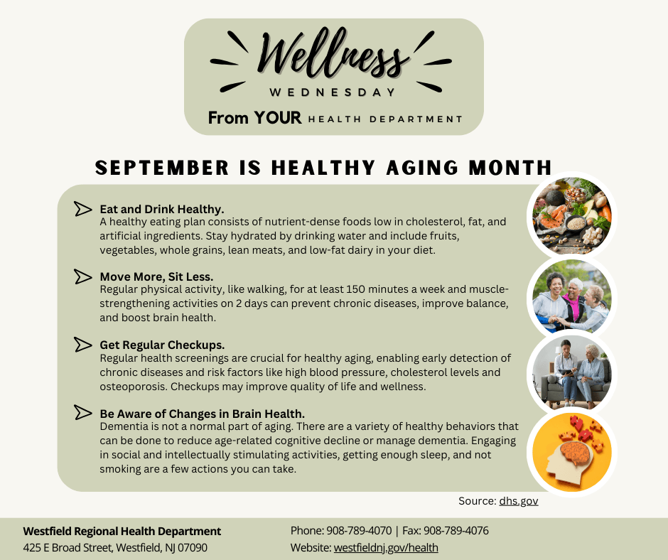 Healthy Aging Month flyer
