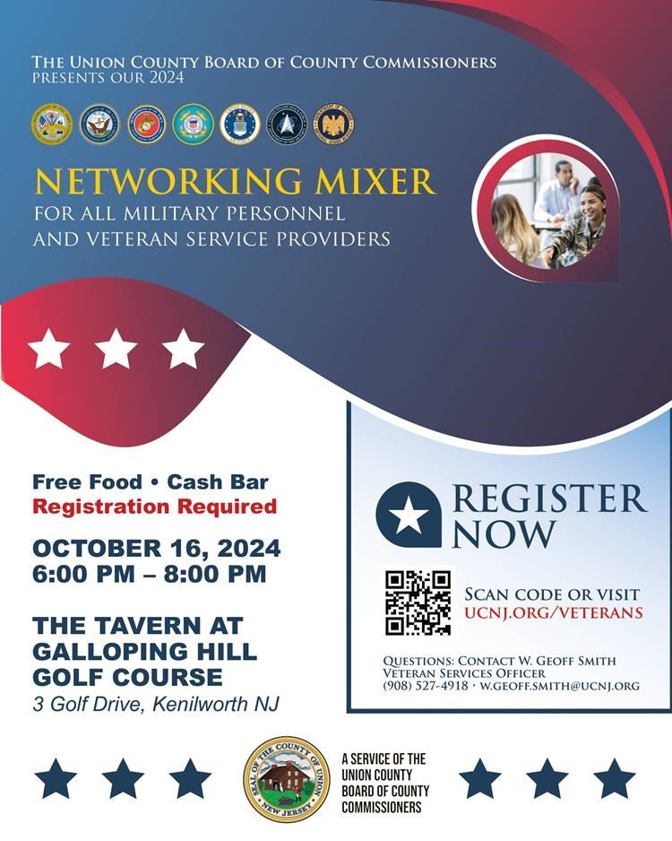 Veterans networking mixer flyer