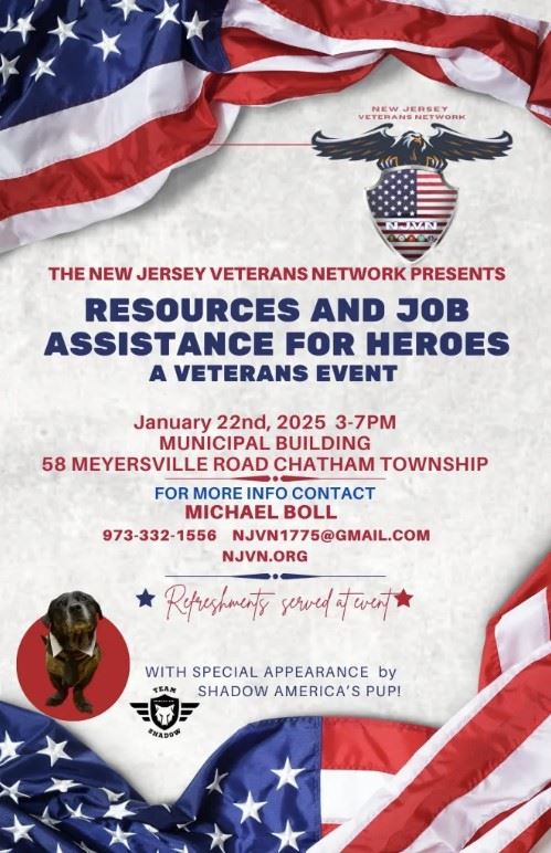 Chatham Twp. Veterans Resource Assistance flyer
