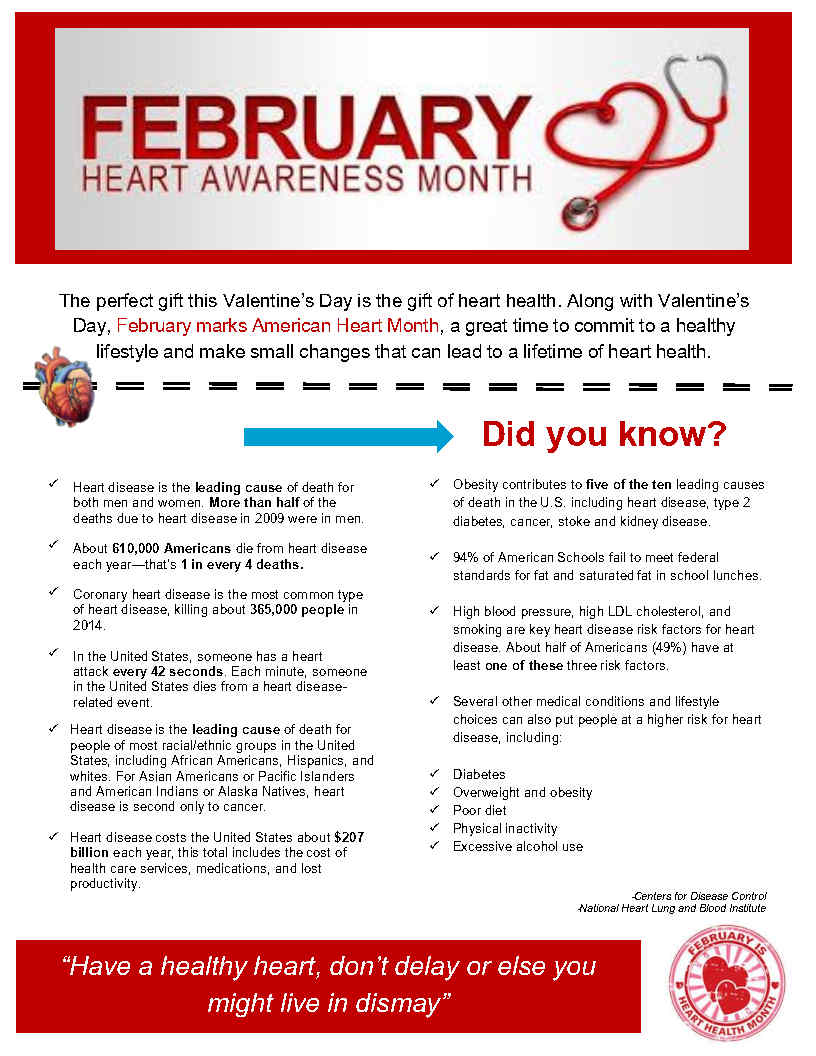 Feb Heart awareness month 2025