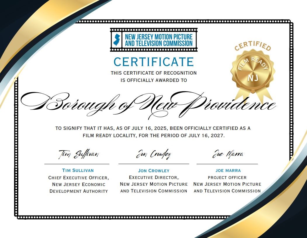 Film Ready Certificate