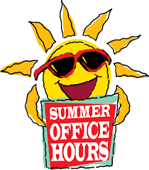summer office hours sign
