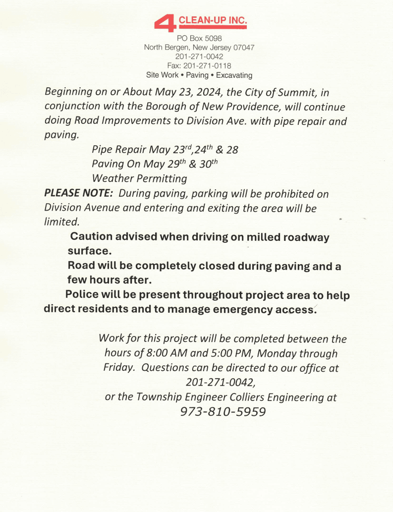 Division Ave Update