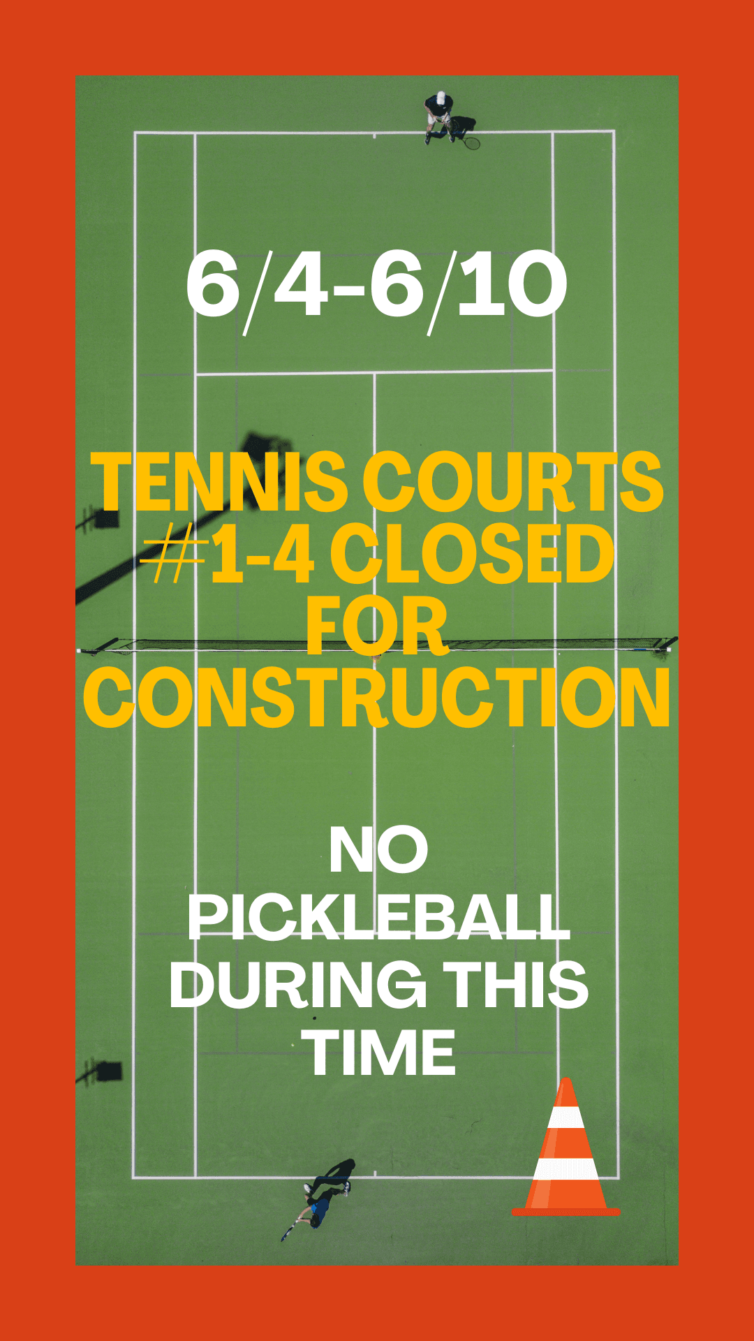 Tennis Courts Closed 2024